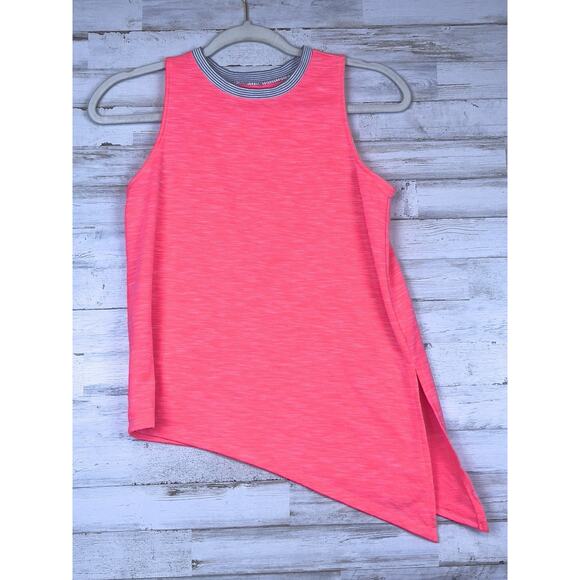 SO Authentic American Heritage Neon Pink Tank Top Small Asymmetrical Hem - Picture 1 of 5